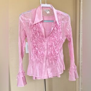 MK Solo Pink Ruffle Blouse